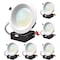 Luxrite 6 Inch Commercial LED Recessed Downlight 3 CCT Selectable 12/16/20W 1140/1520/1900LM Dimmable 6-Pack LR23951-6PK - alternate 1